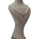 گردنبند زنانه مروارید شل استیل مدل اشک 1099